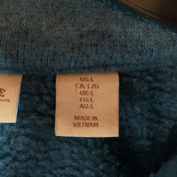 Telluride Fleece Jacket Full Zip Mens Large Teal Performance  8596 - Picture 3 of 8